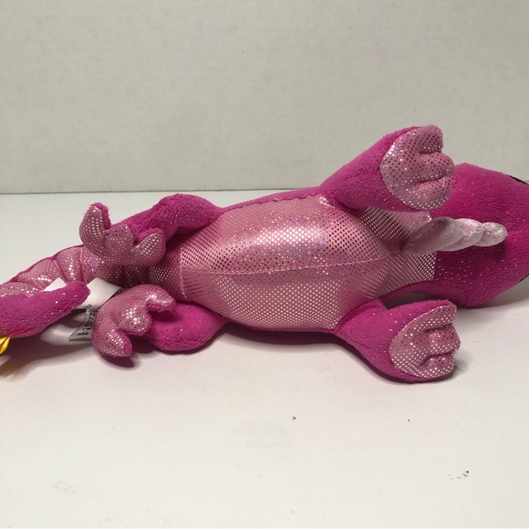 Ganz Webkinz Ribbon Pink Iguana No Code Pink Glitter Plush Stuffed Animal - Picture 5 of 6